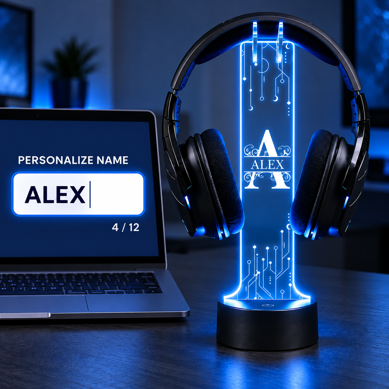 ALEX personalization field showing the 12-character limit